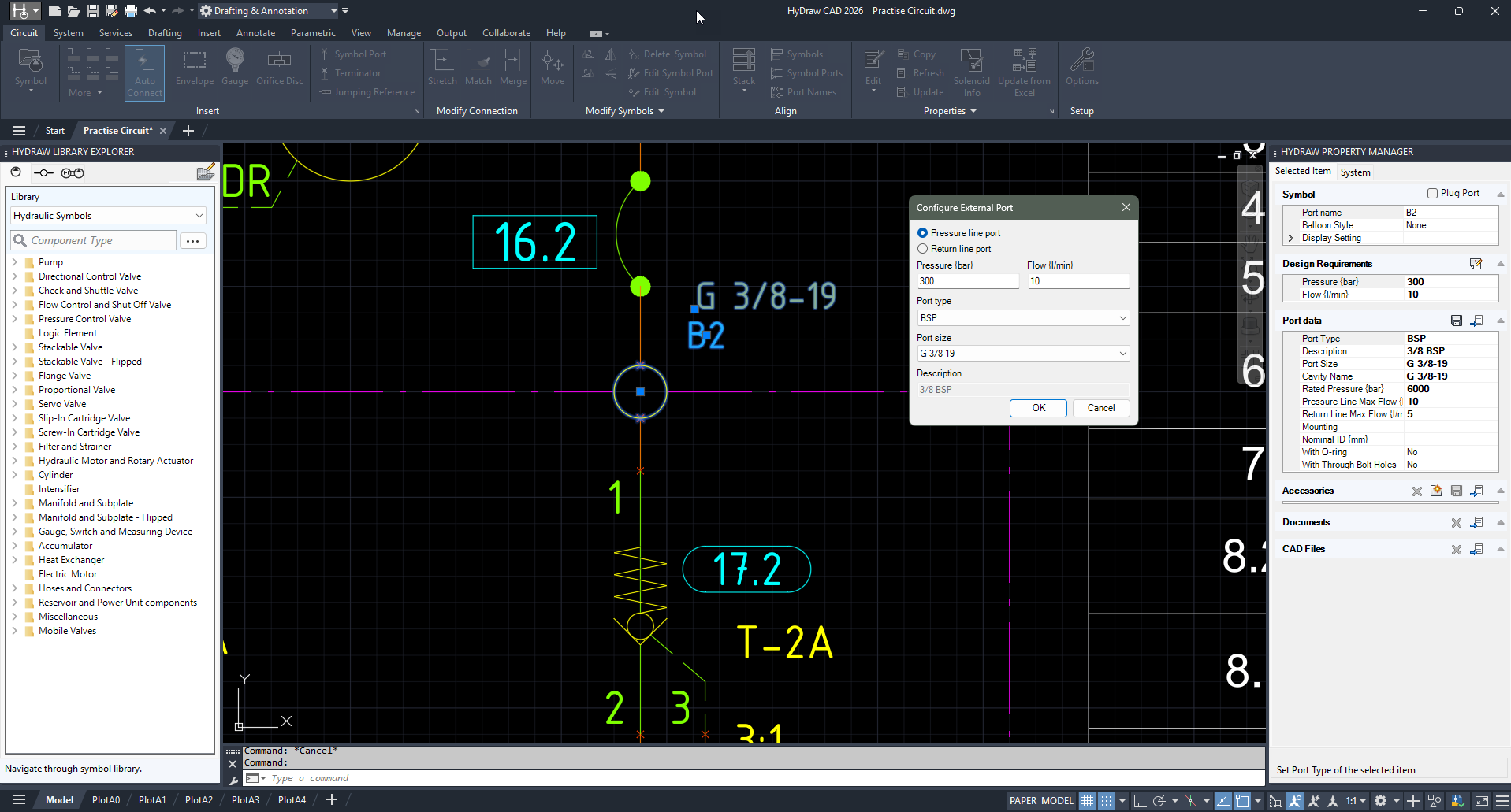 Design-based Component and Port Selection